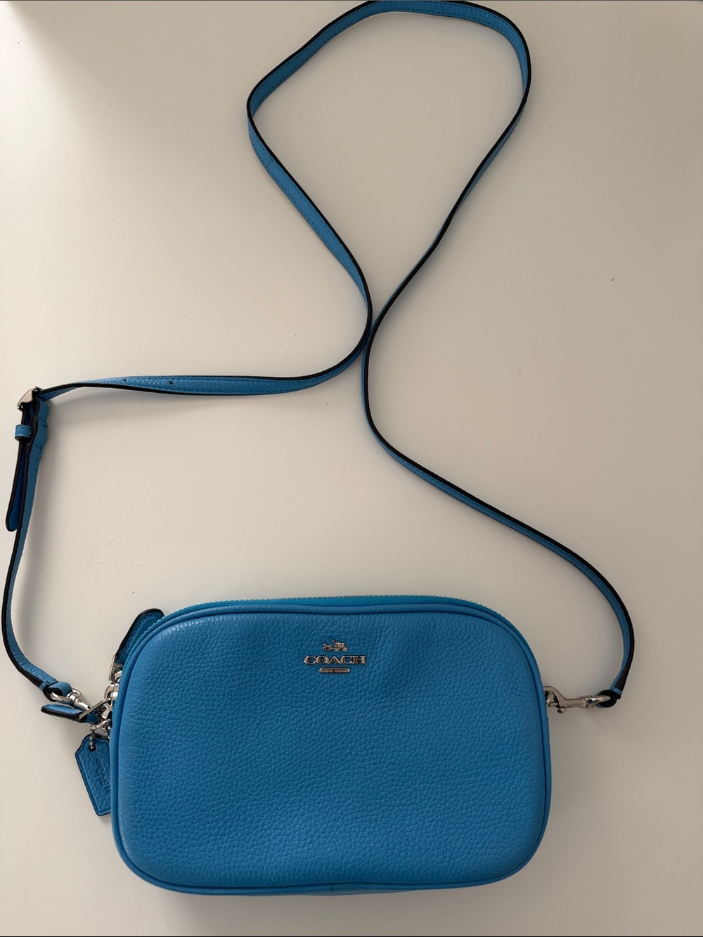 Coach Sadie Teal Leather Crossbody Bag Clutch